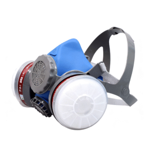 Silicone Rubber Dual-Chamber Gas Mask with Spray-On Coating for Benzene and Formaldehyde Pesticide Protection