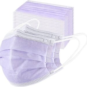 Purple Disposable Mask With A Flat String That Does Not Pinch The Ears, Independently Packaged Adult Mask