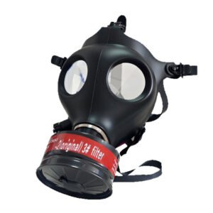 Rubber respirator-type protective mask, fitted with a high-grade black filter canister organic gas mask