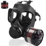Full-facepiece rubber head-mounted firefighting, smoke-proof and toxic-gas-proof respirator