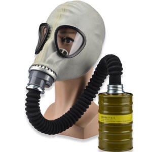 Long-tube Gas Mask With Ghost-face Grey Rubber Hood For Protection Against Carbon Monoxide And Ammonia