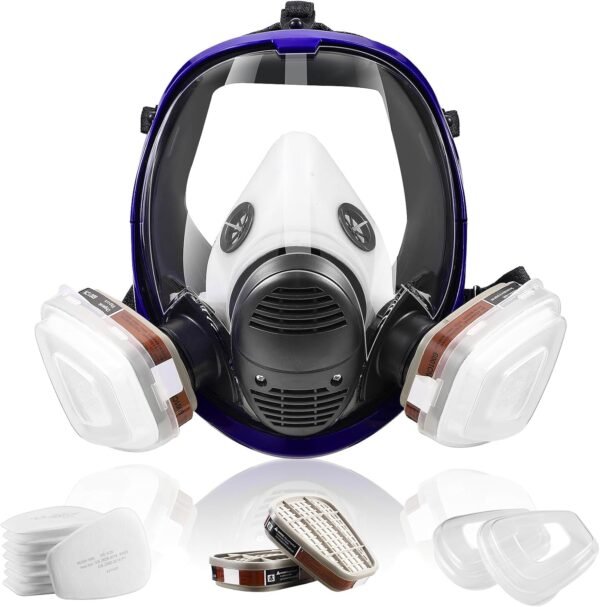 Full-face respirator for spray painting in chemical plants Dust-proof full-face respirator Protective gas mask