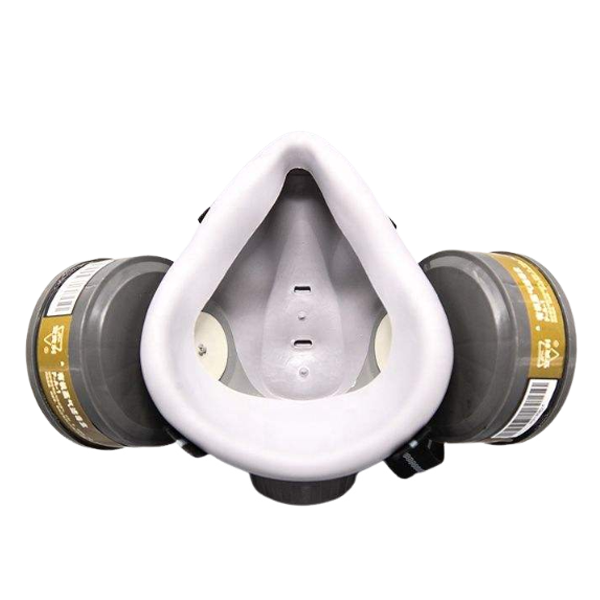 Gas mask for spray painting, chemical pesticides, and paint odours KN95 dual-canister gas mask with facepiece
