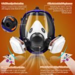 Full-face respirator for spray painting in chemical plants Dust-proof full-face respirator Protective gas mask