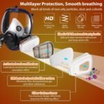 Full-face respirator for spray painting in chemical plants Dust-proof full-face respirator Protective gas mask